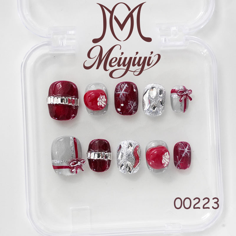 00223-MYY's designer original high-end design customized luxury hand-painted wearable nail art