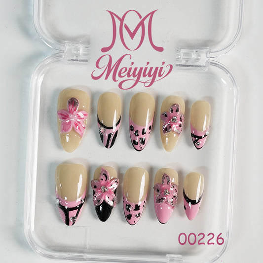 00226-MYY's designer original high-end design customized luxury hand-painted wearable nail art