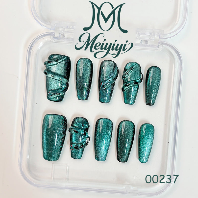 00237-MYY's designer original high-end design customized luxury hand-painted wearable nail art