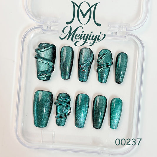 00237-MYY's designer original high-end design customized luxury hand-painted wearable nail art