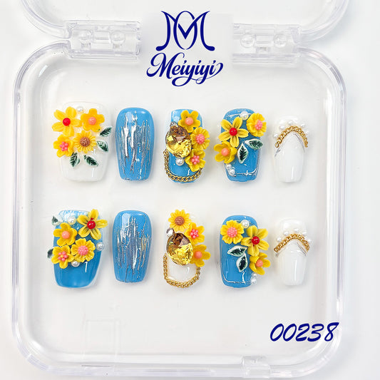 00238-MYY's designer original high-end design customized luxury hand-painted wearable nail art