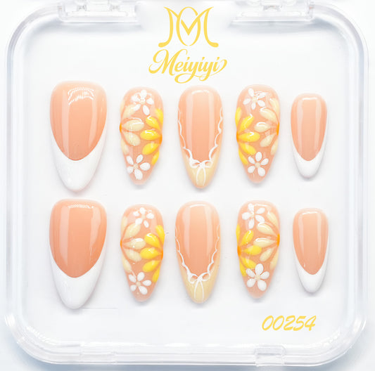 00254-MYY's designer original high-end design customized luxury hand-painted wearable nail art