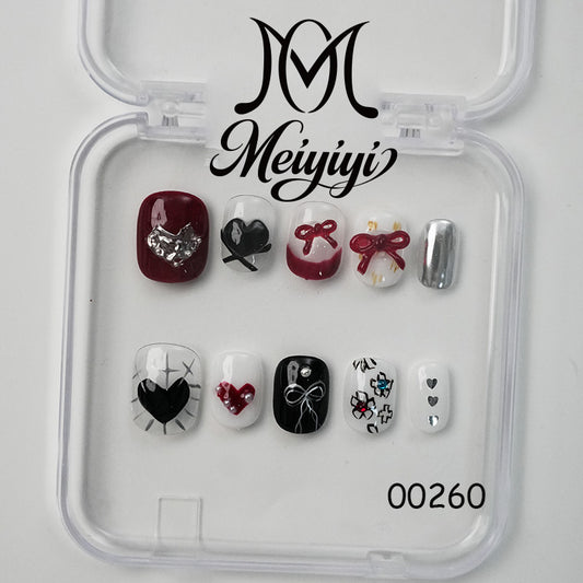 00260-MYY's designer original high-end design customized luxury hand-painted wearable nail art