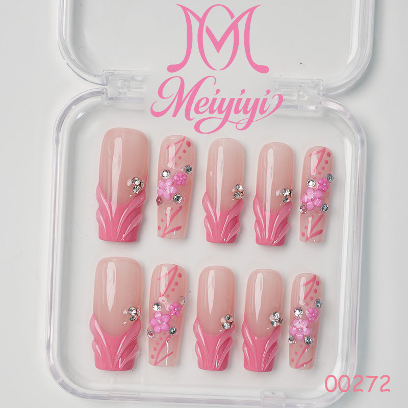 00272-MYY's designer original high-end design customized luxury hand-painted wearable nail art