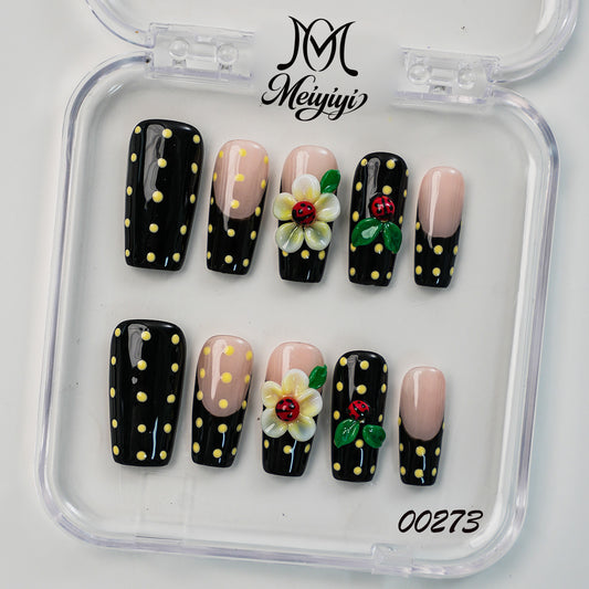 00273-MYY's designer original high-end design customized luxury hand-painted wearable nail art