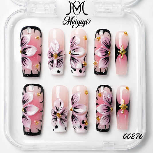 00276-MYY's designer original high-end design customized luxury hand-painted wearable nail art
