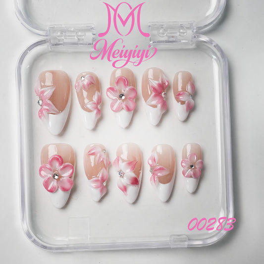 00283-MYY's designer original high-end design customized luxury hand-painted wearable nail art