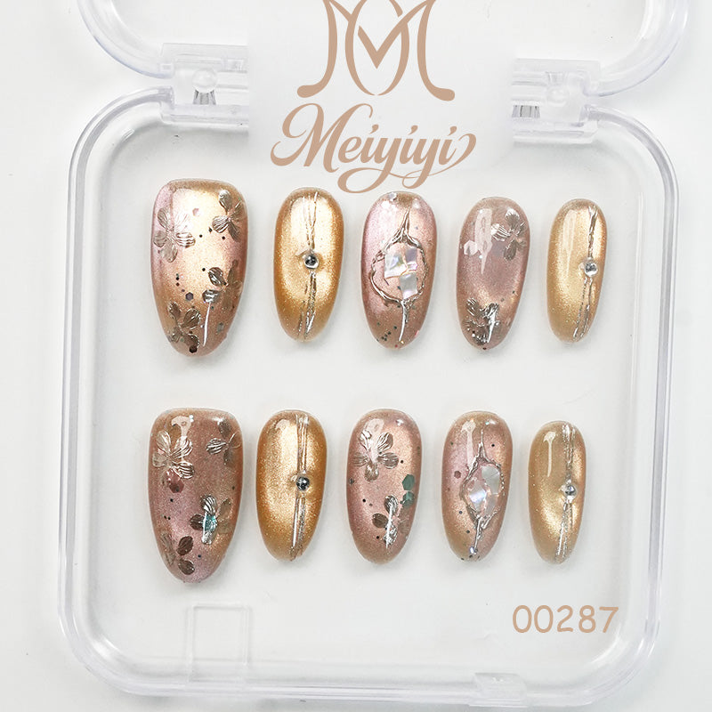 00287-MYY's designer original high-end design customized luxury hand-painted wearable nail art