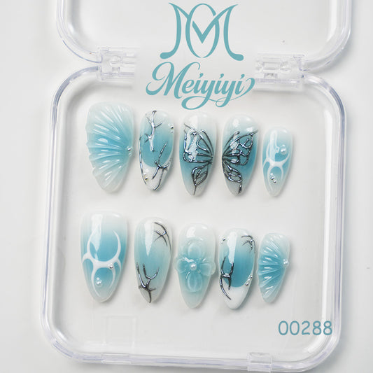00288-MYY's designer original high-end design customized luxury hand-painted wearable nail art