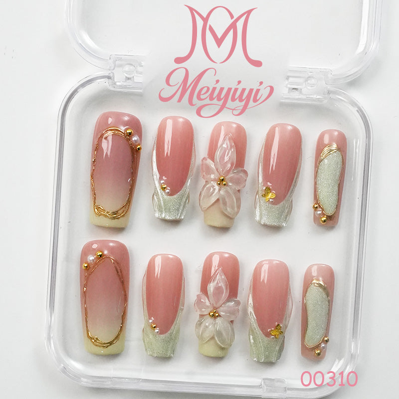 00310-MYY's designer original high-end design customized luxury hand-painted wearable nail art