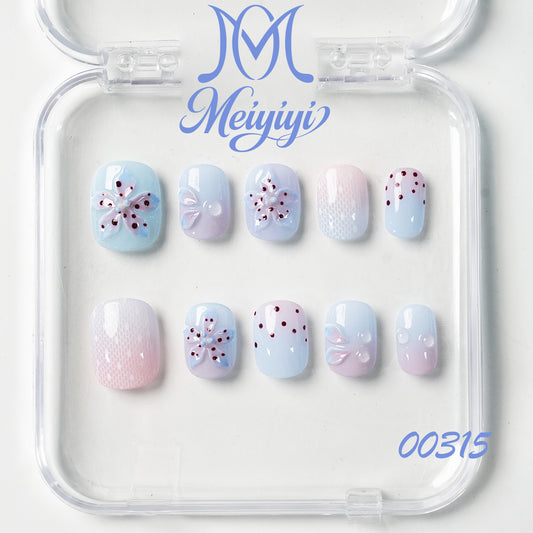 00315-MYY's designer original high-end design customized luxury hand-painted wearable nail art