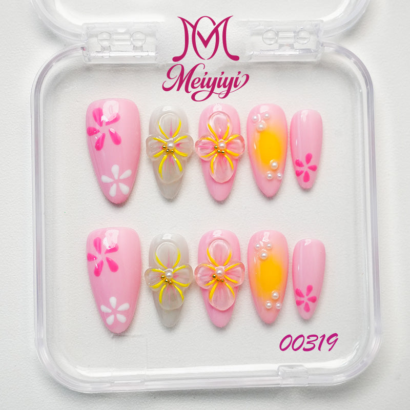 00319-MYY's designer original high-end design customized luxury hand-painted wearable nail art