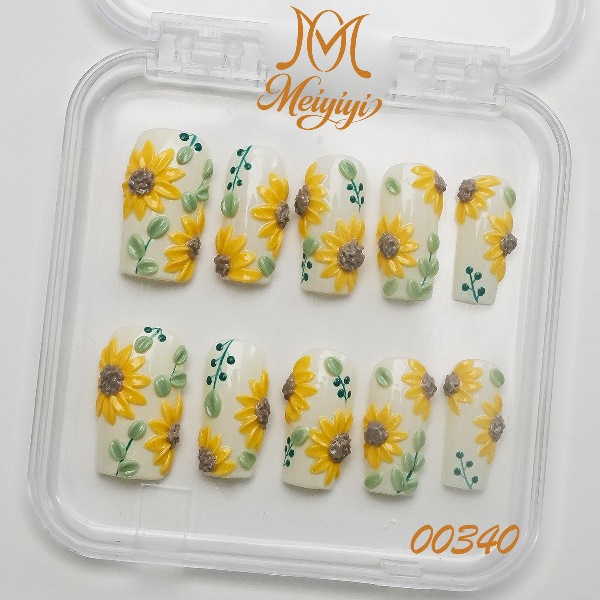00340-MYY's designer original high-end design customized luxury hand-painted wearable nail art