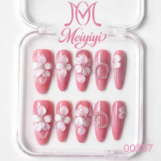 00357-MYY's designer original high-end design customized luxury hand-painted wearable nail art