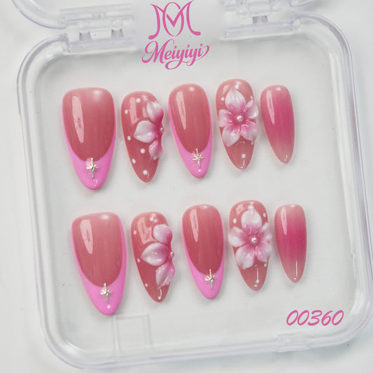 00360-MYY's designer original high-end design customized luxury hand-painted wearable nail art