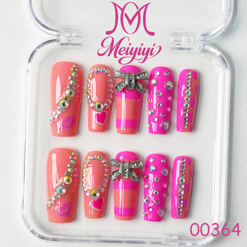 00364-MYY's designer original high-end design customized luxury hand-painted wearable nail art