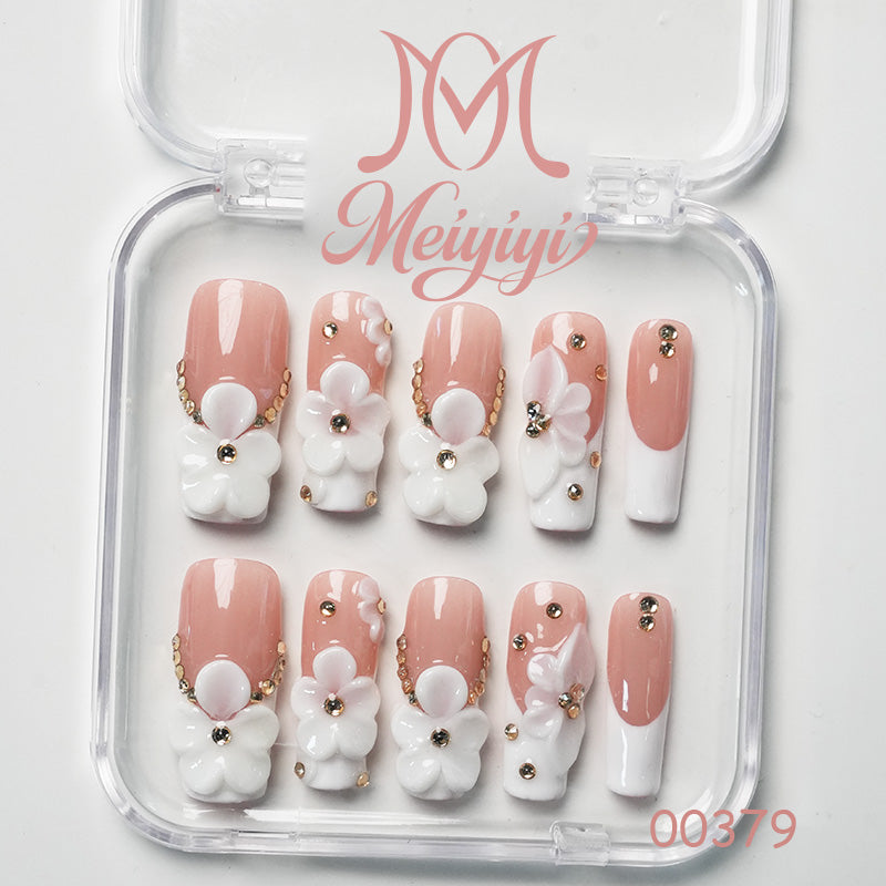 00379-MYY's designer original high-end design customized luxury hand-painted wearable nail art