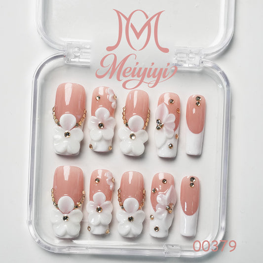 00379-MYY's designer original high-end design customized luxury hand-painted wearable nail art