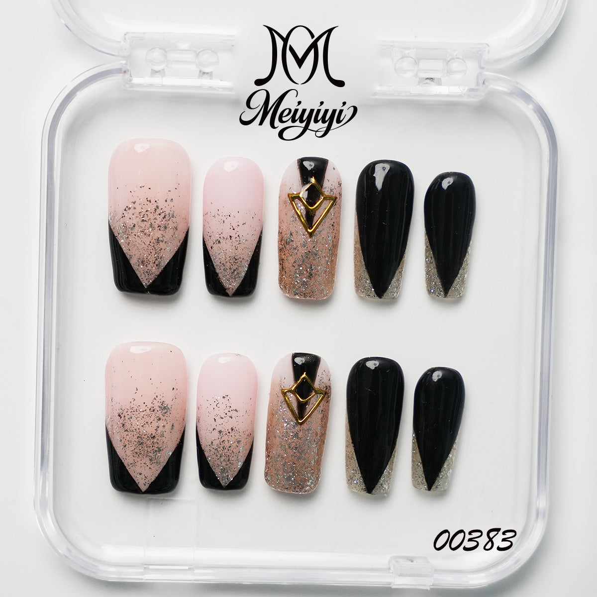 00383-MYY's designer original high-end design customized luxury hand-painted wearable nail art