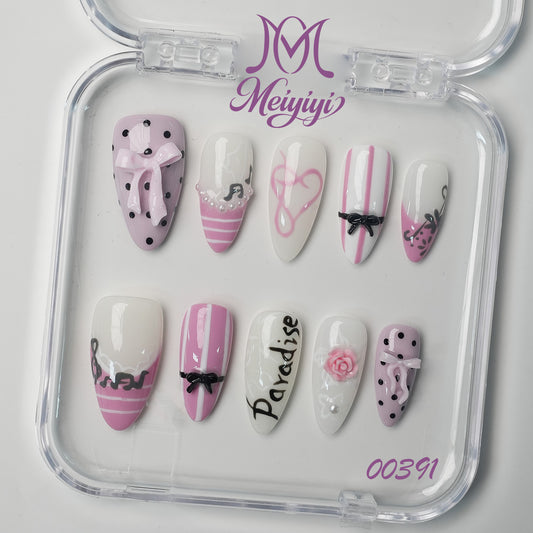 00391-MYY's designer original high-end design customized luxury hand-painted wearable nail art