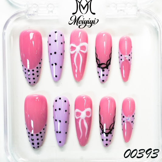 00393-MYY's designer original high-end design customized luxury hand-painted wearable nail art