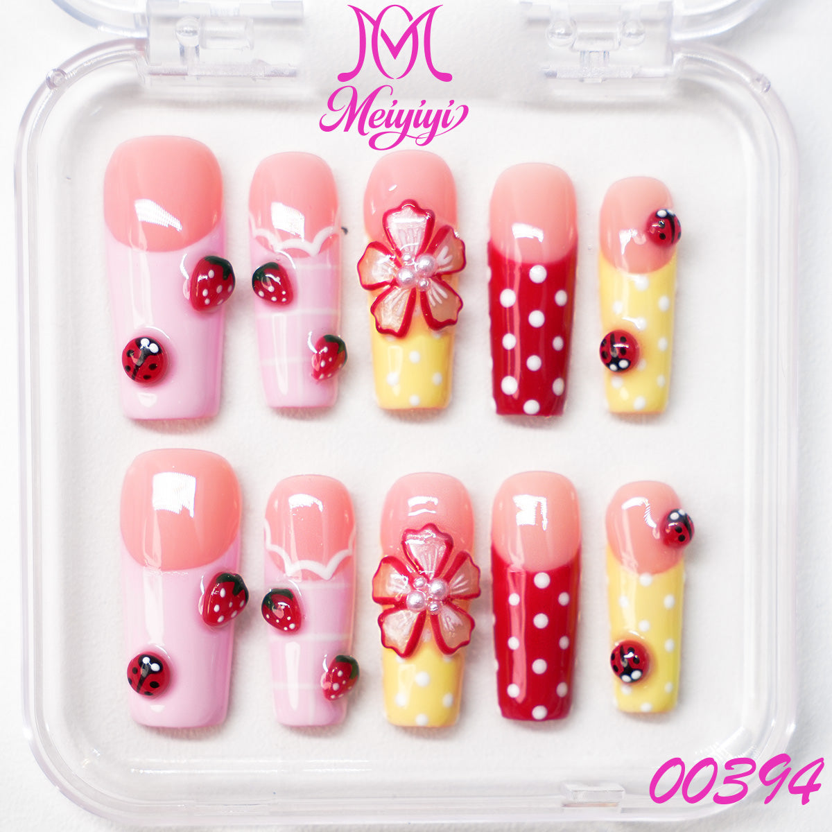 00394-MYY's designer original high-end design customized luxury hand-painted wearable nail art
