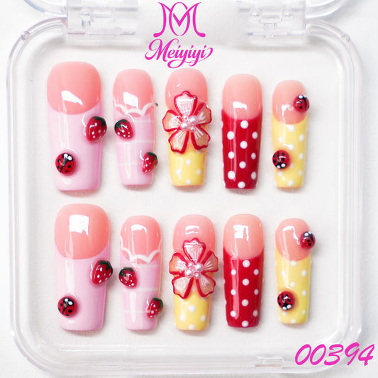 00394-MYY's designer original high-end design customized luxury hand-painted wearable nail art