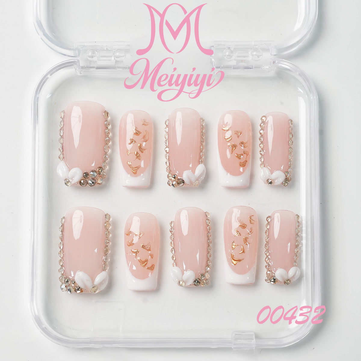 00432-MYY's designer original high-end design customized luxury hand-painted wearable nail art