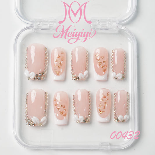 00432-MYY's designer original high-end design customized luxury hand-painted wearable nail art