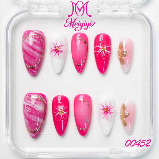 00452-MYY's designer original high-end design customized luxury hand-painted wearable nail art