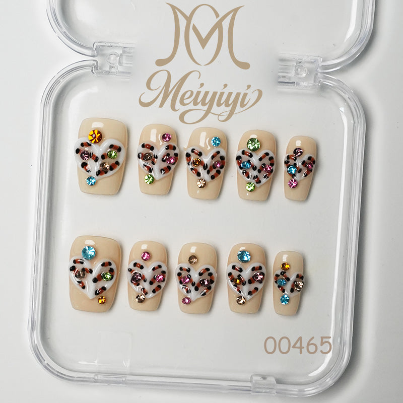 00465-MYY's designer original high-end design customized luxury hand-painted wearable nail art