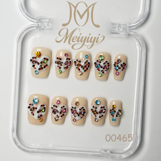 00465-MYY's designer original high-end design customized luxury hand-painted wearable nail art