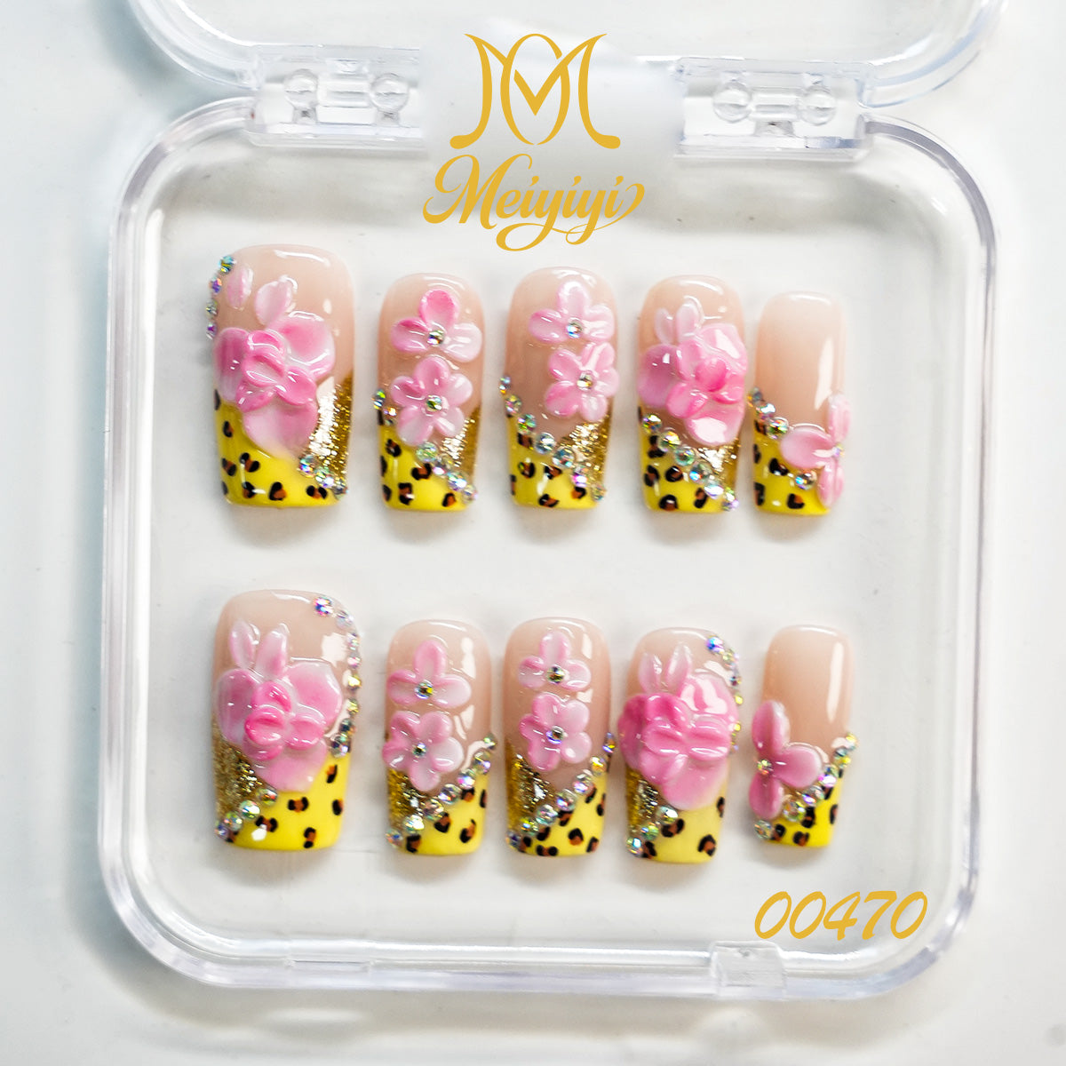 00470-MYY's designer original high-end design customized luxury hand-painted wearable nail art