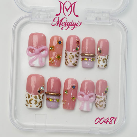 00481-MYY's designer original high-end design customized luxury hand-painted wearable nail art