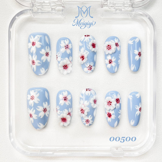 00500-MYY's designer original high-end design customized luxury hand-painted wearable nail art