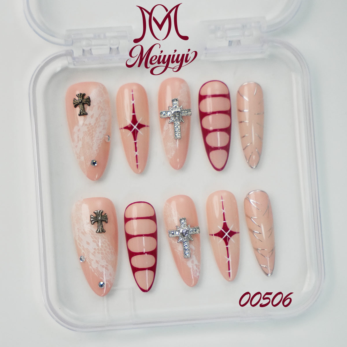 00506-MYY's designer original high-end design customized luxury hand-painted wearable nail art