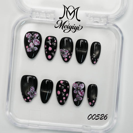00526-MYY's designer original high-end design customized luxury hand-painted wearable nail art