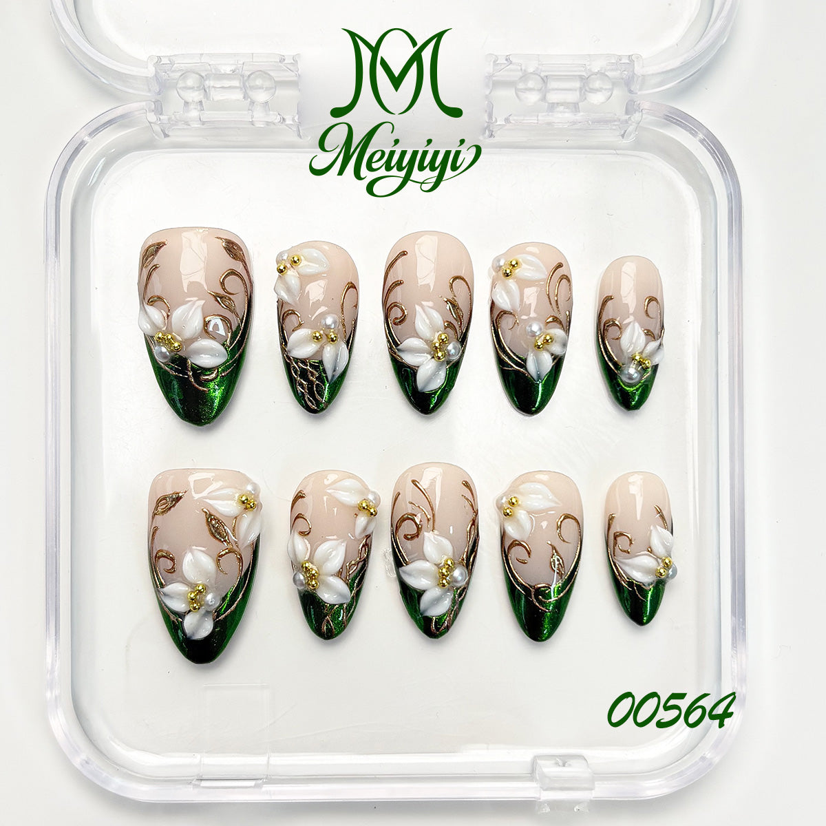 00564-MYY's designer original high-end design customized luxury hand-painted wearable nail art