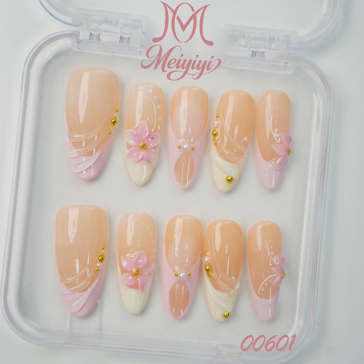 00601-MYY's designer original high-end design customized luxury hand-painted wearable nail art