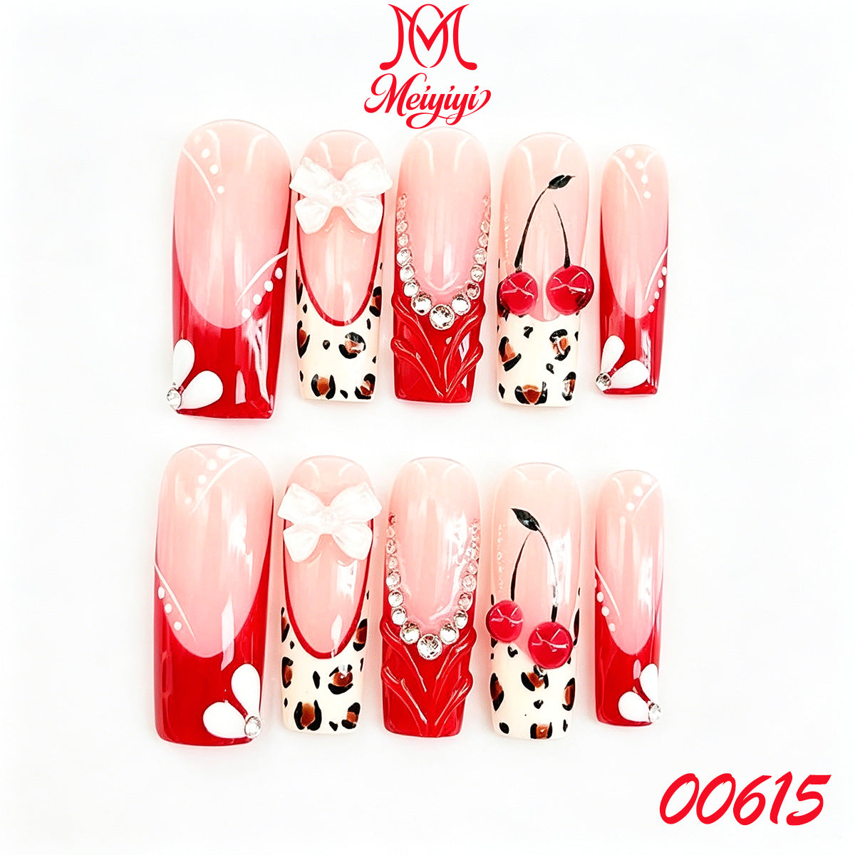 00615-MYY's designer original high-end design customized luxury hand-painted wearable nail art