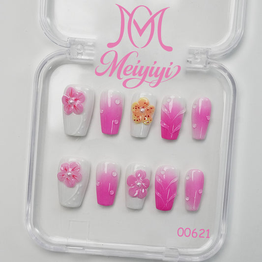 00621-MYY's designer original high-end design customized luxury hand-painted wearable nail art