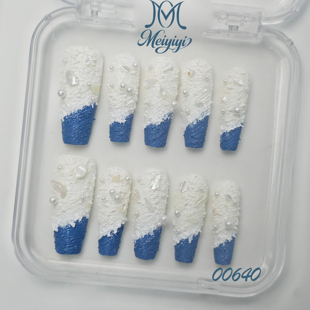 00640-MYY's designer original high-end design customized luxury hand-painted wearable nail art