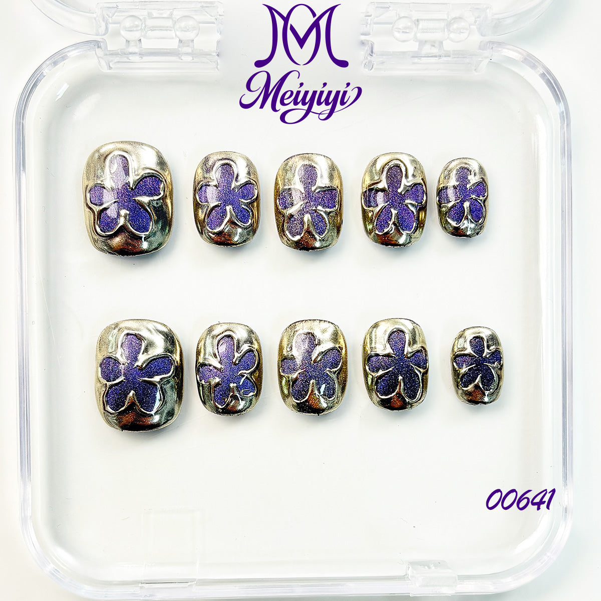 00641-MYY's designer original high-end design customized luxury hand-painted wearable nail art