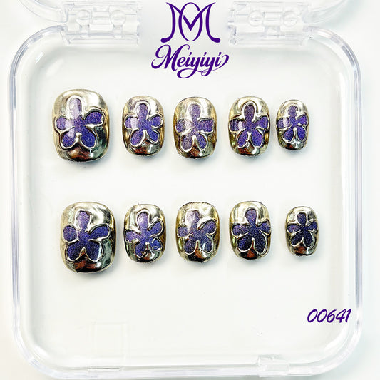 00641-MYY's designer original high-end design customized luxury hand-painted wearable nail art