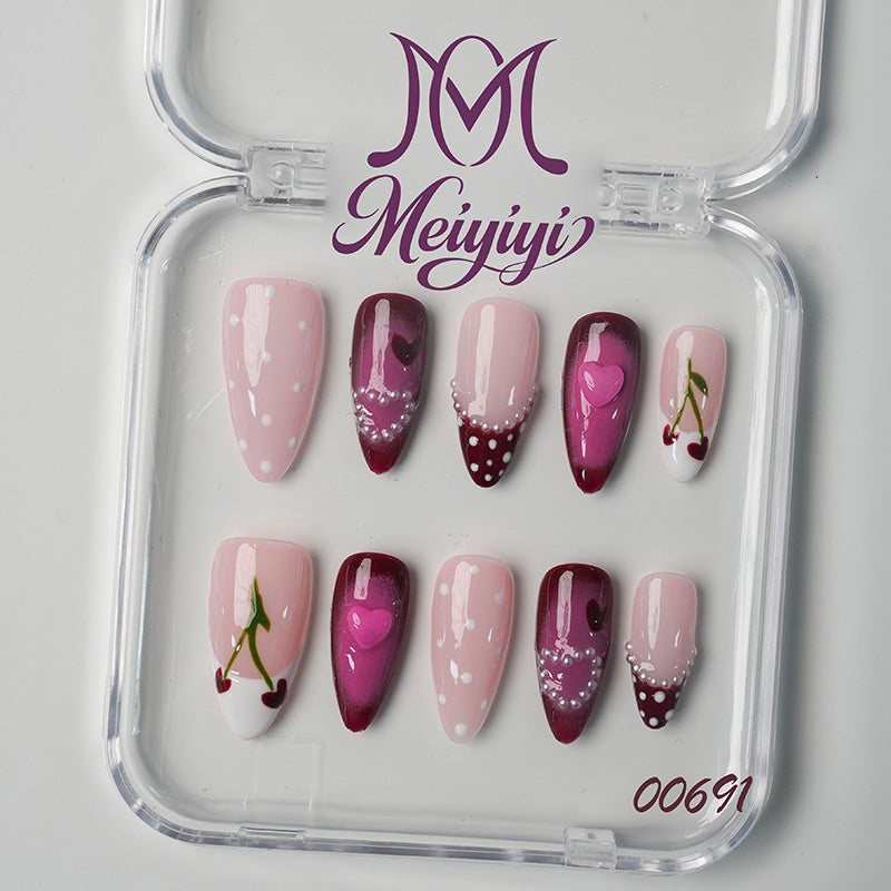 00691-MYY's designer original high-end design customized luxury hand-painted wearable nail art