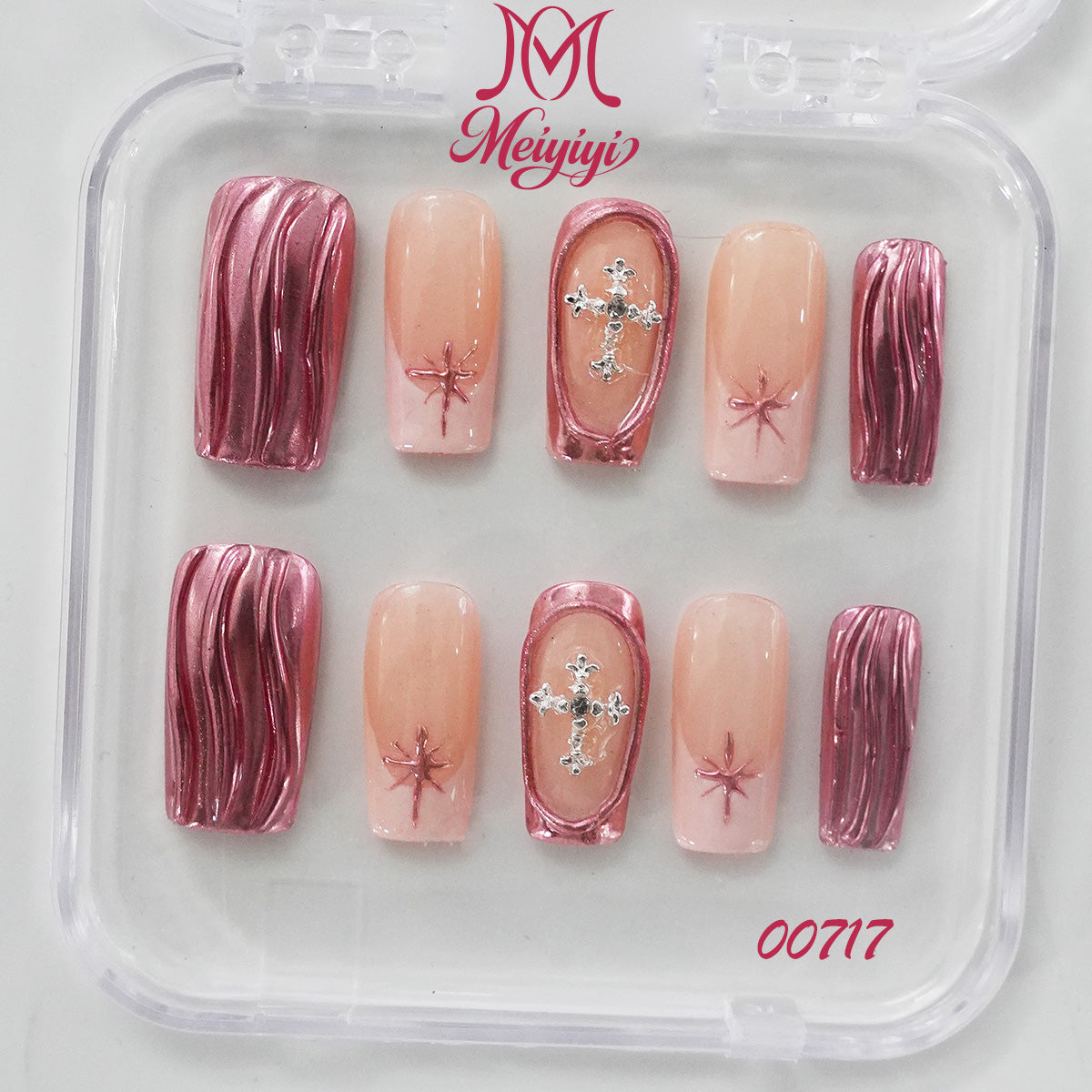 00717-MYY's designer original high-end design customized luxury hand-painted wearable nail art