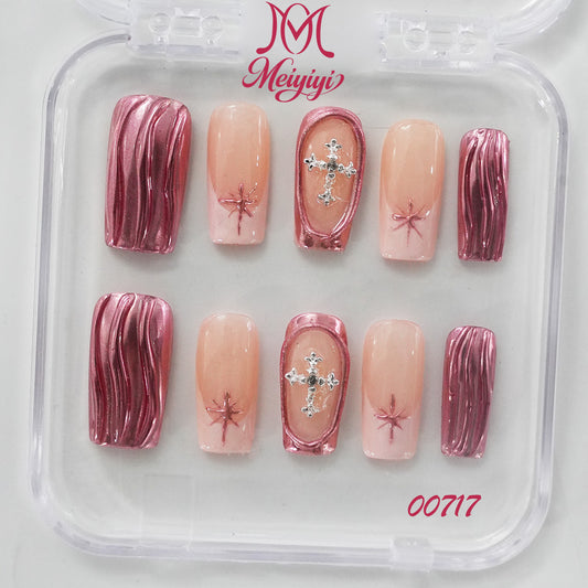 00717-MYY's designer original high-end design customized luxury hand-painted wearable nail art