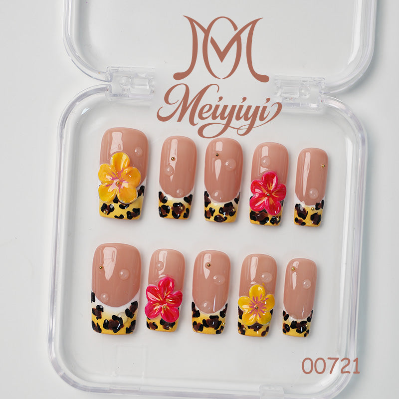 00721-MYY's designer original high-end design customized luxury hand-painted wearable nail art