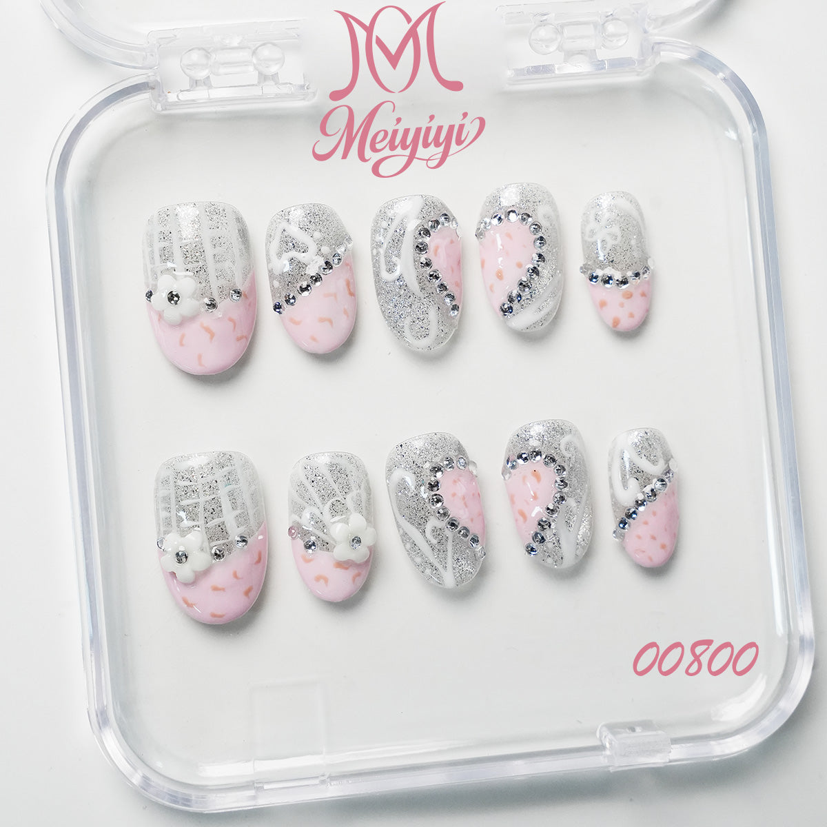 00800-MYY's designer original high-end design customized luxury hand-painted wearable nail art