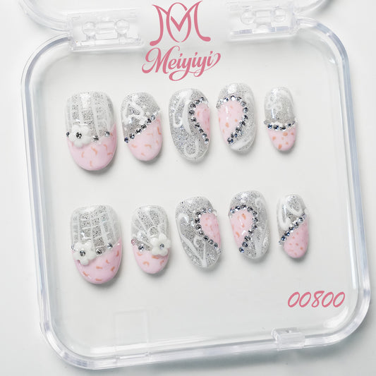 00800-MYY's designer original high-end design customized luxury hand-painted wearable nail art